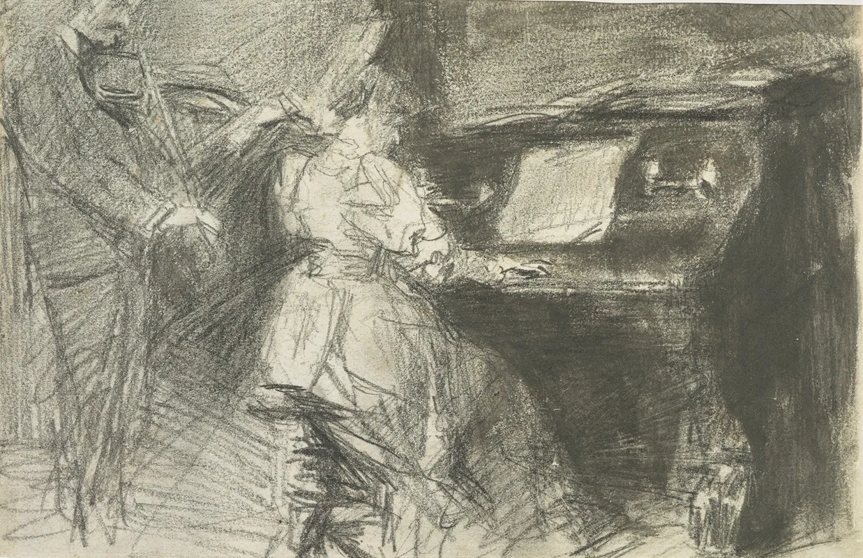 Musicians 7 by Petrus van der Velden - Canvas Print