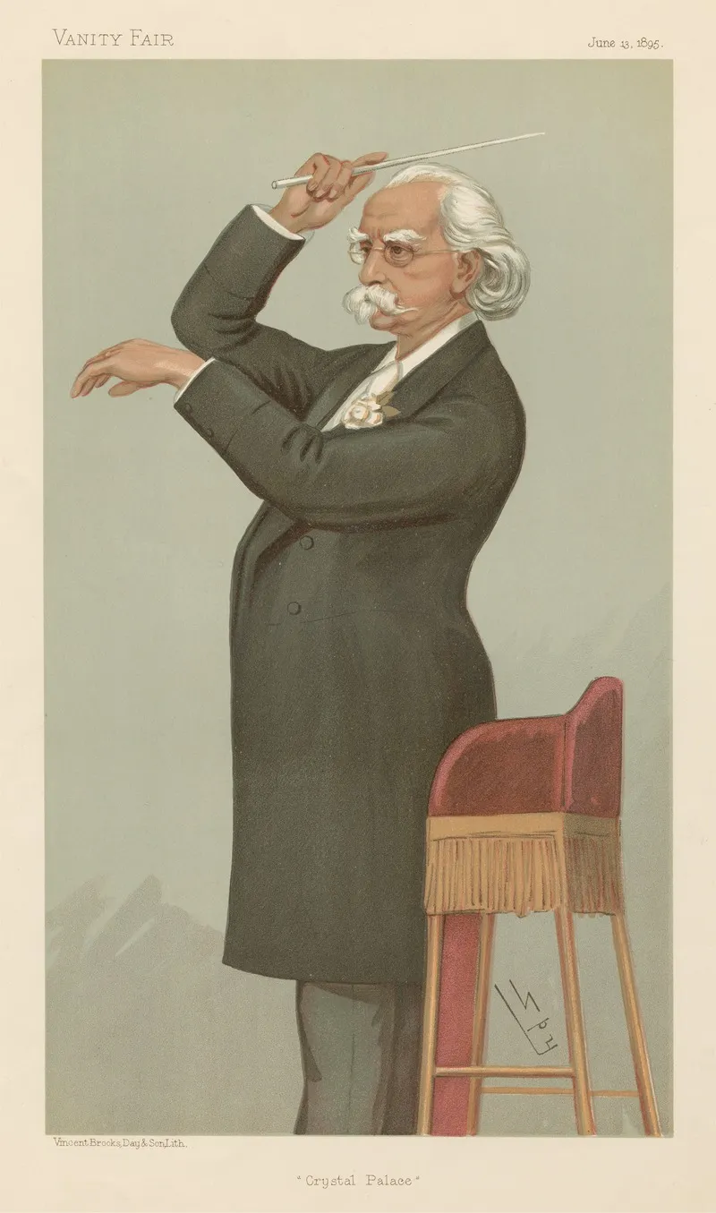 Musicians Crystal Palace Mr August Manno June 13 1895 by Leslie Matthew Ward - Canvas Print