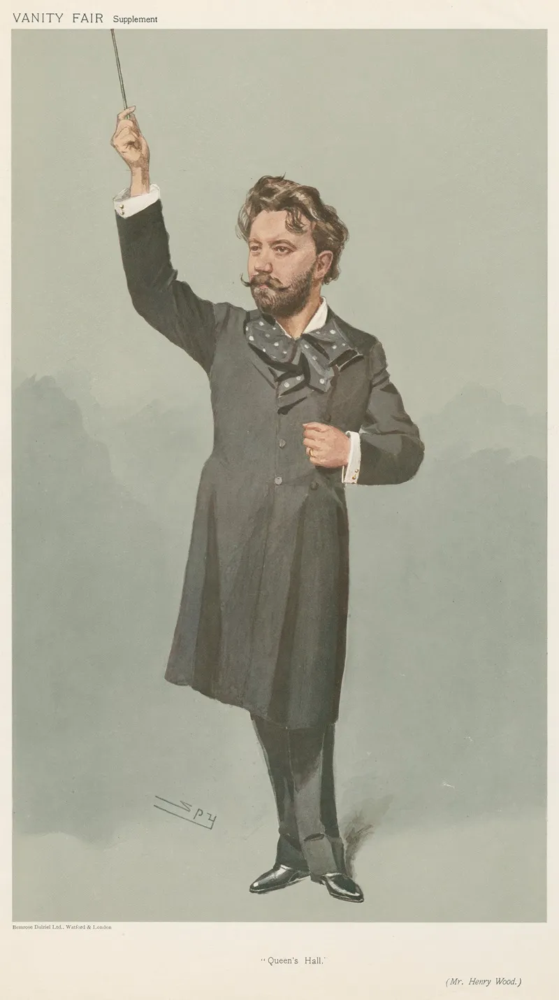 Musicians Queens Hall Mr Henry Wood by Leslie Matthew Ward - Canvas Print