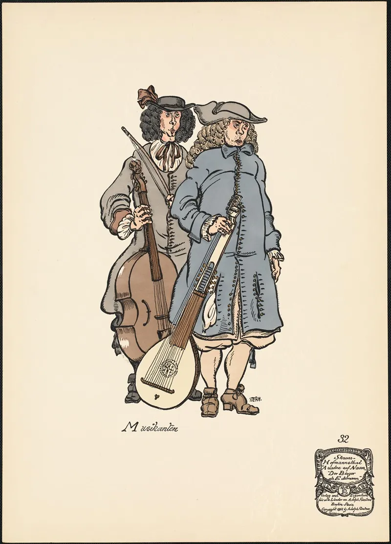 Musikanten 2 by Ernst Stern - Canvas Print