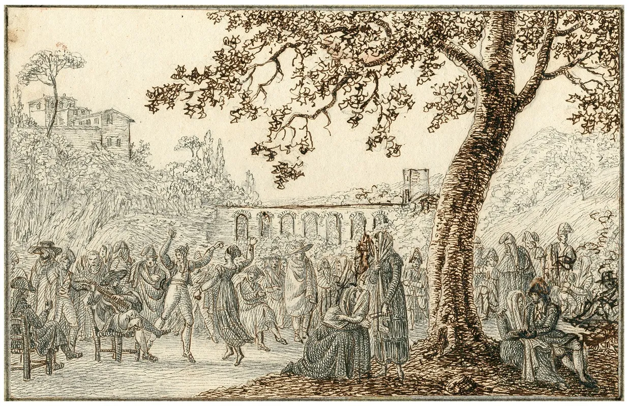 Muzikanten En Dansers by Otto Howen - Canvas Print