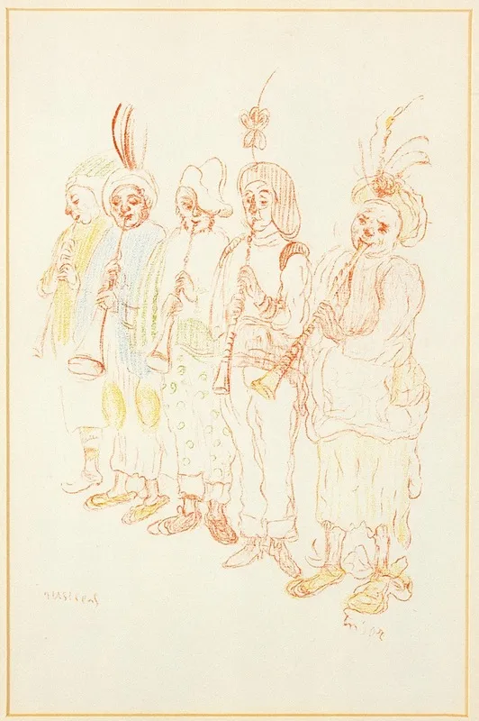 Muzikanten Ii by James Ensor - Canvas Print