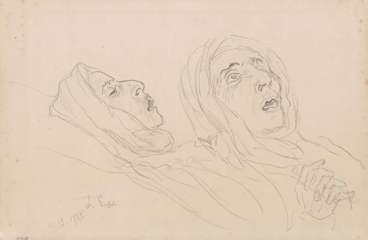 My Dead Mother Iii by James Ensor - Canvas Print