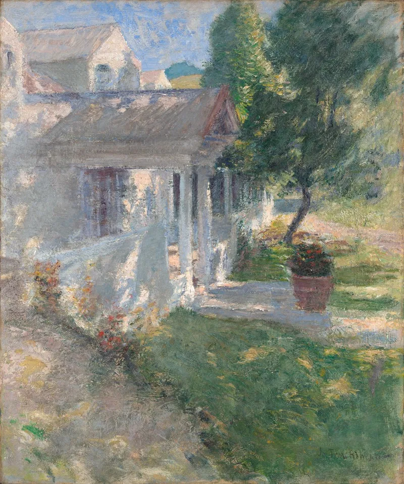 My House by John Henry Twachtman - Canvas Print