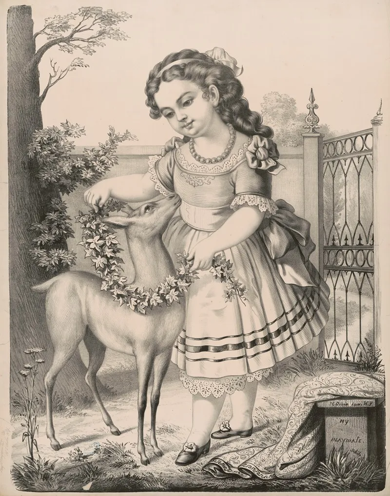 My Playmate 3 by Henry Jerome Schile - Canvas Print