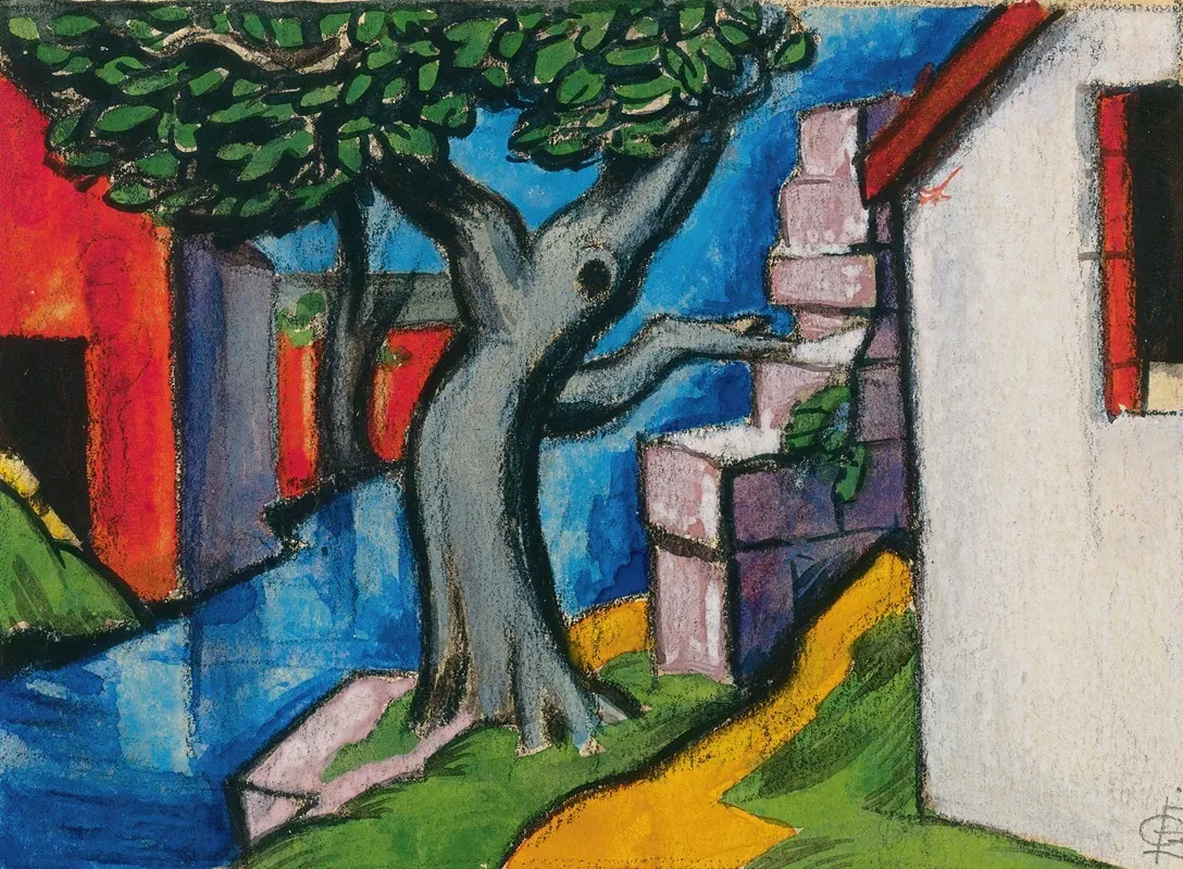 Mystic Tree by Oscar Bluemner - Canvas Print