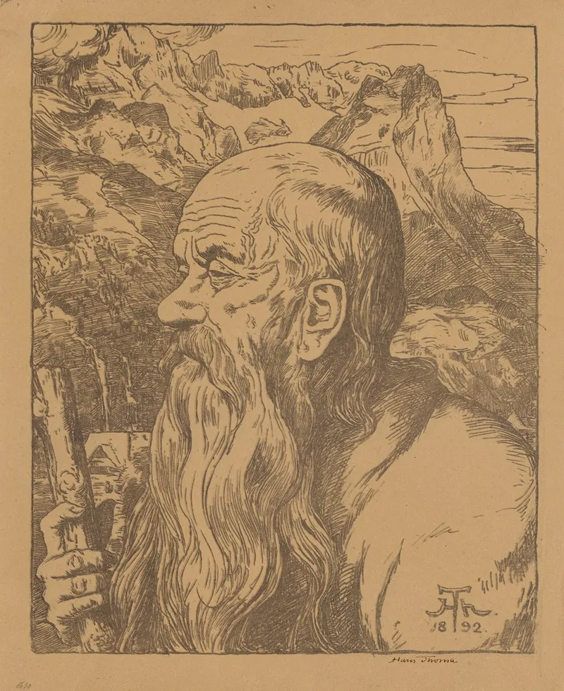 Mystical Wanderer Against The Backdrop Of The Alps