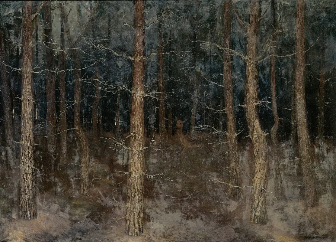 Mystieke Paden Bosgezicht by Gust van de Wall Perné - Canvas Print