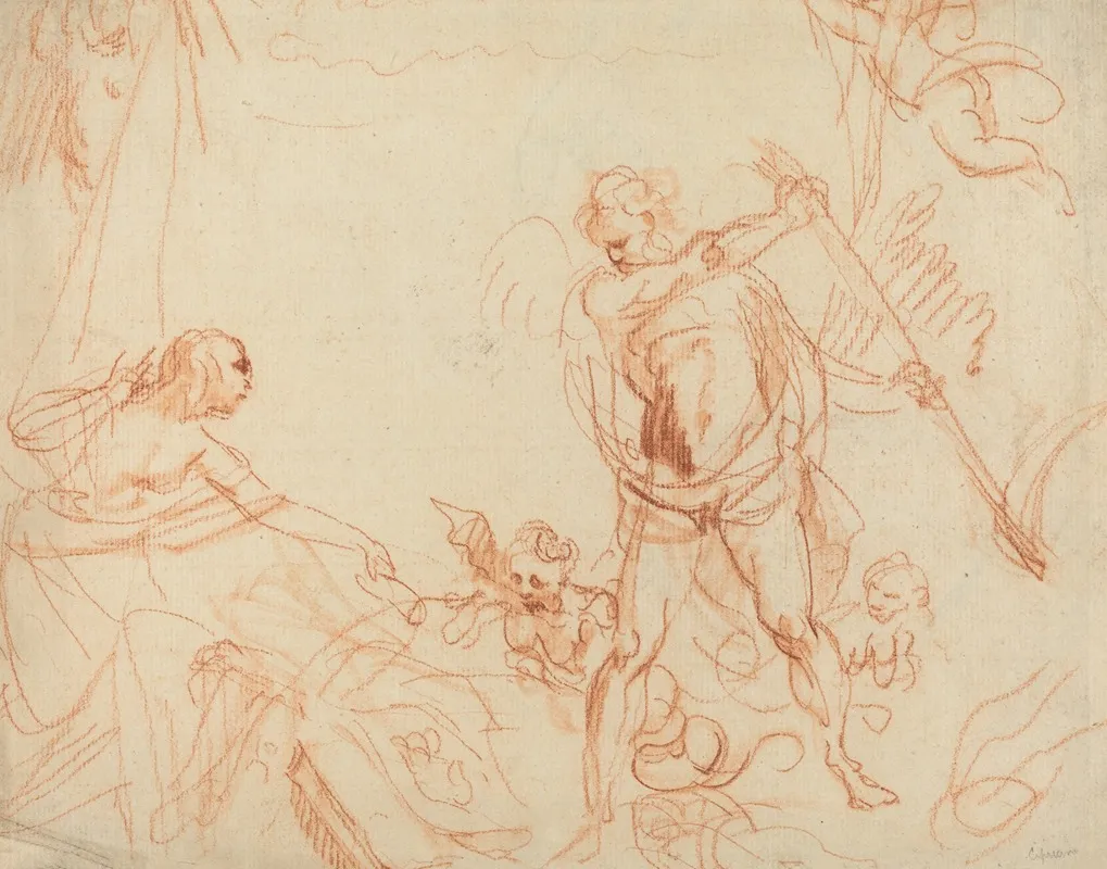 Mythological Composition With Chronos And Harpies Recto