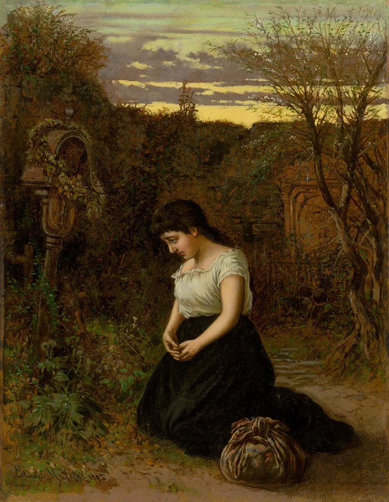 Na Cintorine by Eduard Majsch - Canvas Print