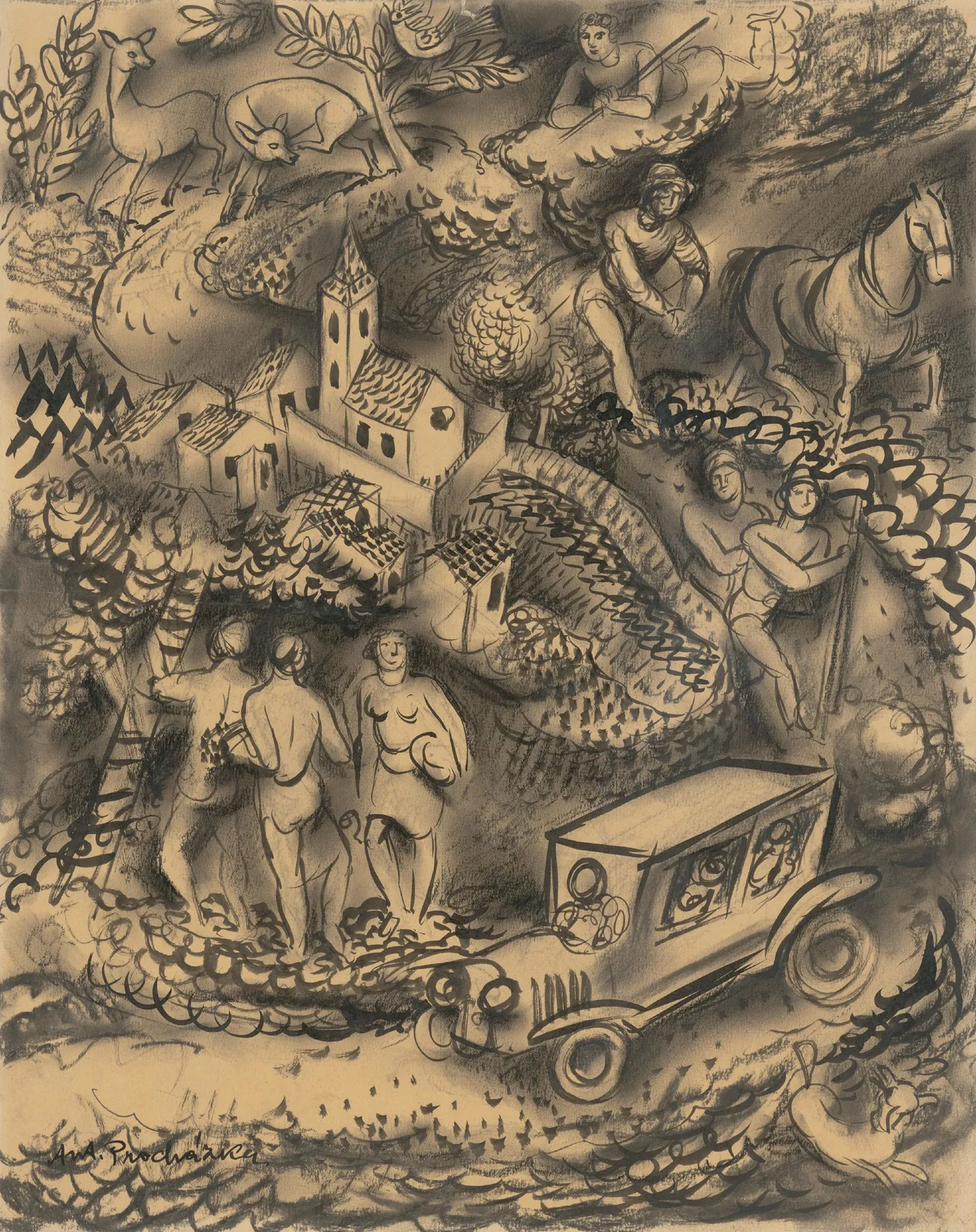 Na Dedine 2 by Antonin Procházka - Canvas Print