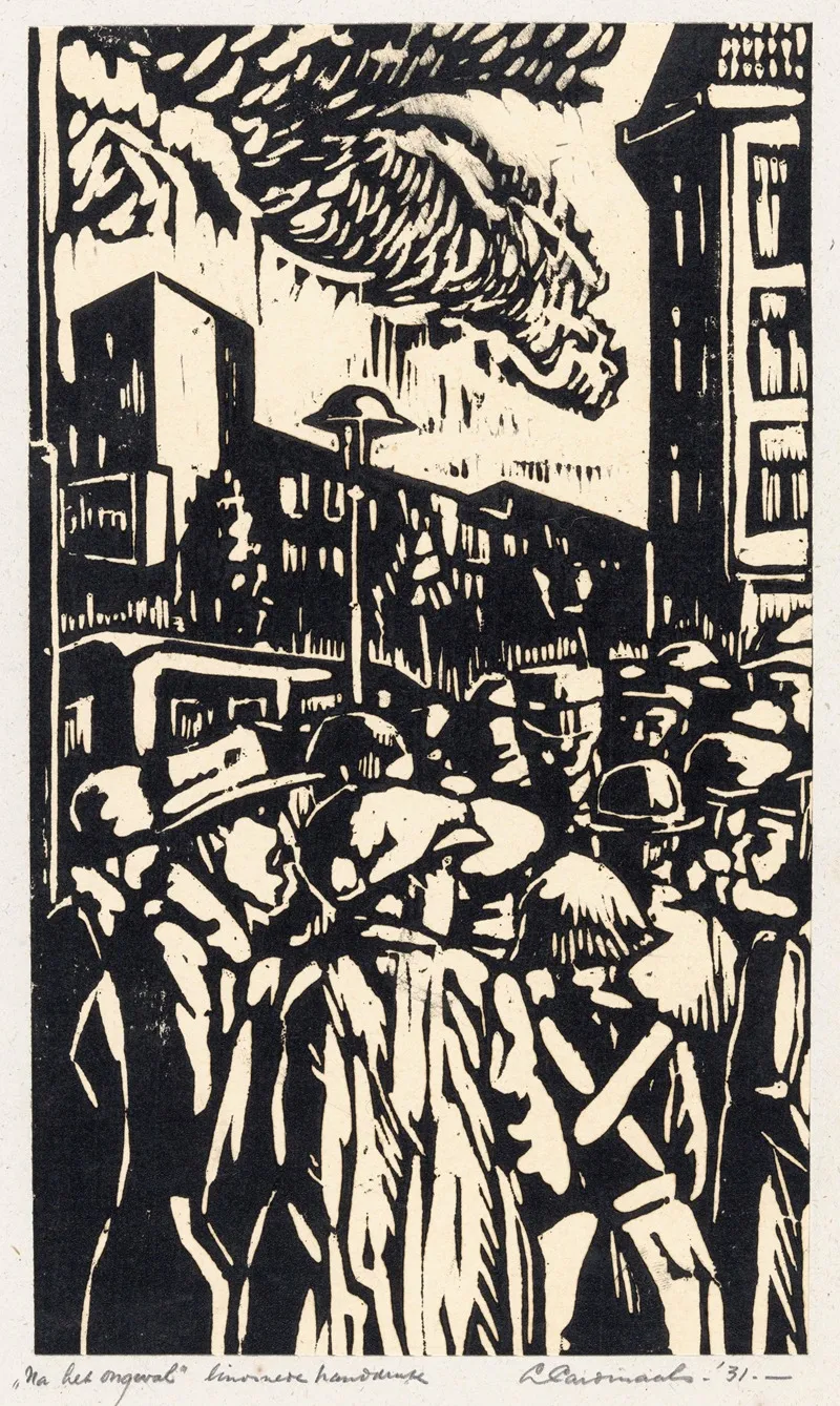 Na Het Ongeval by Louis Cardinaals - Canvas Print