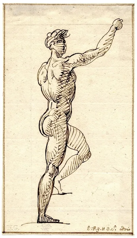 Naakt Een Trap Bestijgend by David Humbert de Superville - Canvas Print