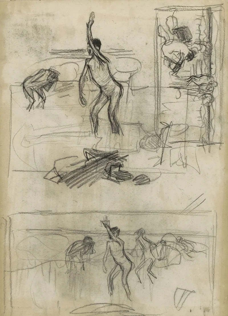 Naakte Figuren by Marius Bauer - Canvas Print