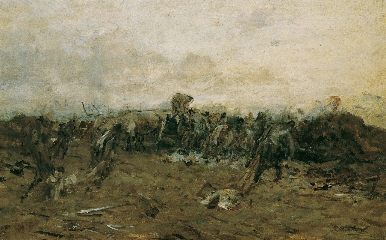 Nach Der Schlacht 2 by August von Pettenkofen - Canvas Print