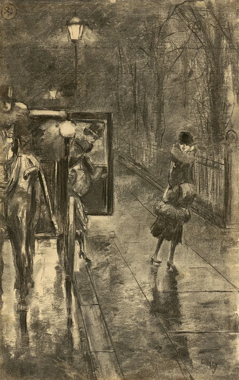 Nachtliche Strasenszene Berlin 2