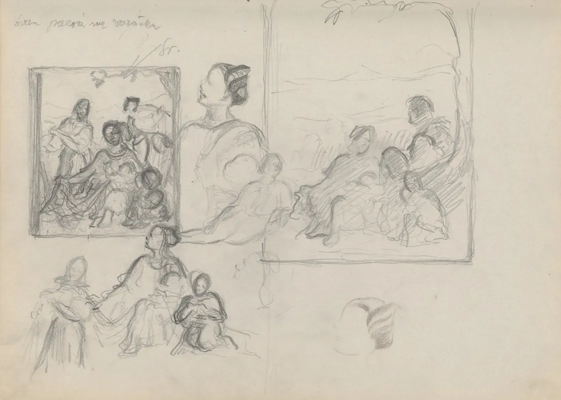 Nacrtnik S Figur Studiami