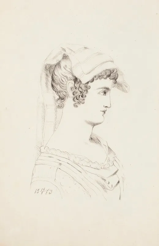 Naisen Profiili by Helene Schjerfbeck - Canvas Print