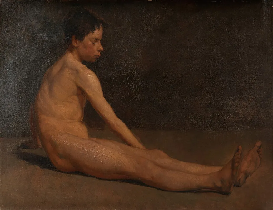 Naked Boy by James Ensor - Canvas Print