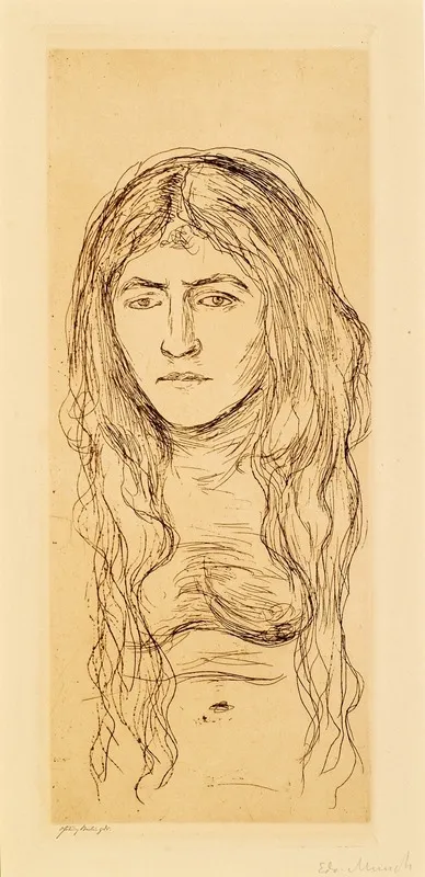 Naked Girl Woman With Long Hair