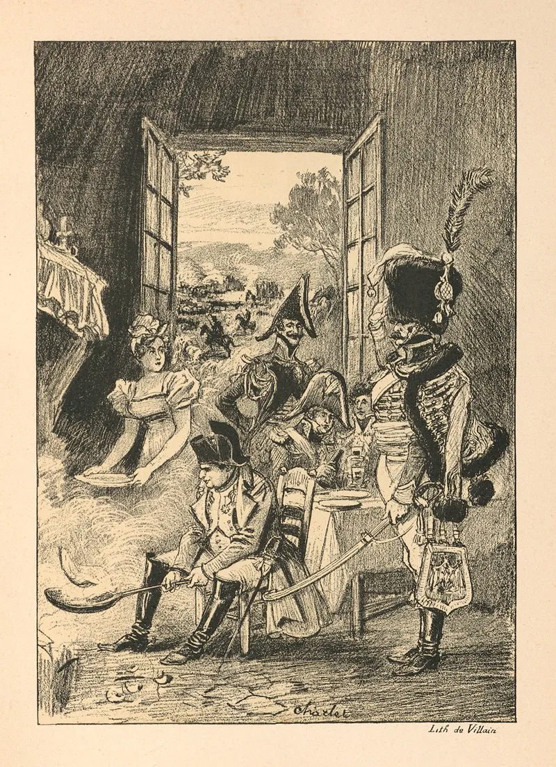 Napoleon Chez La Menuniere by Albert Robida - Canvas Print