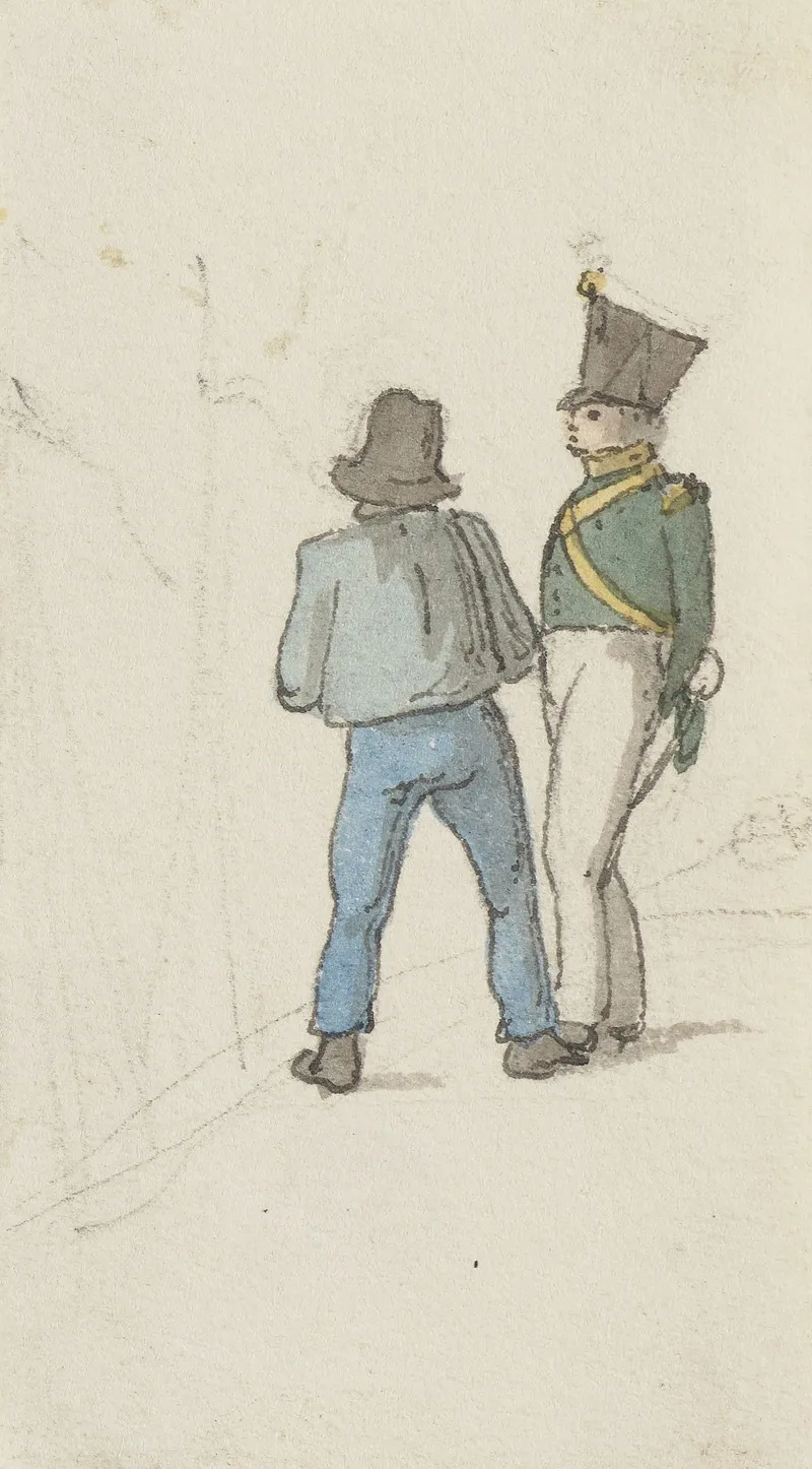 Nassauer Soldat Und Ein Bauer