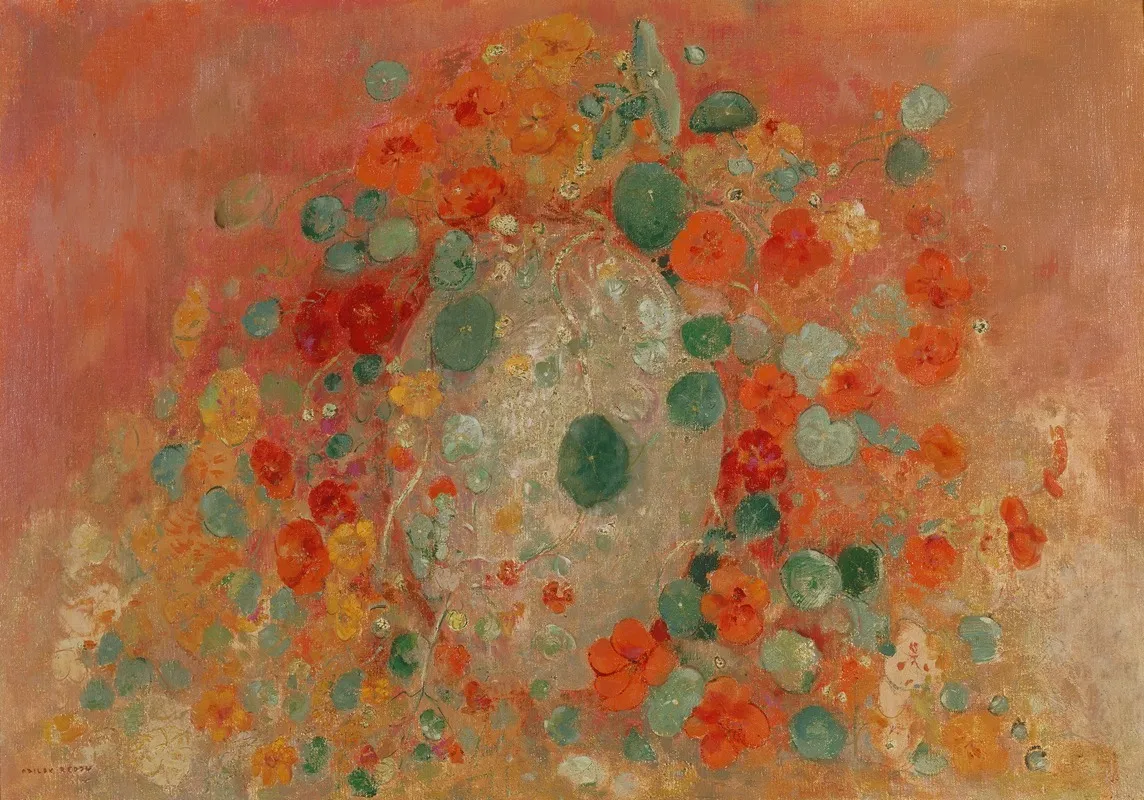 Nasturtiums 2 by Odilon Redon - Canvas Print