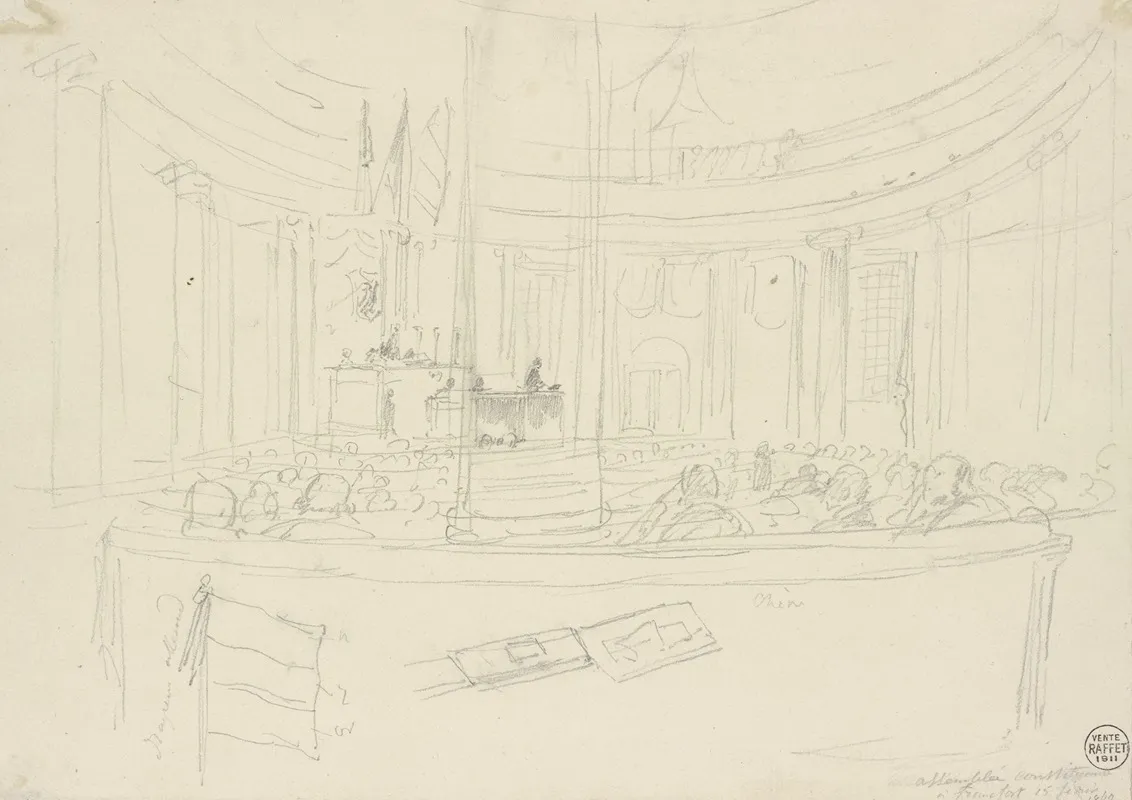 Nationalversammlung In Der Frankfurter Paulskirche 1849