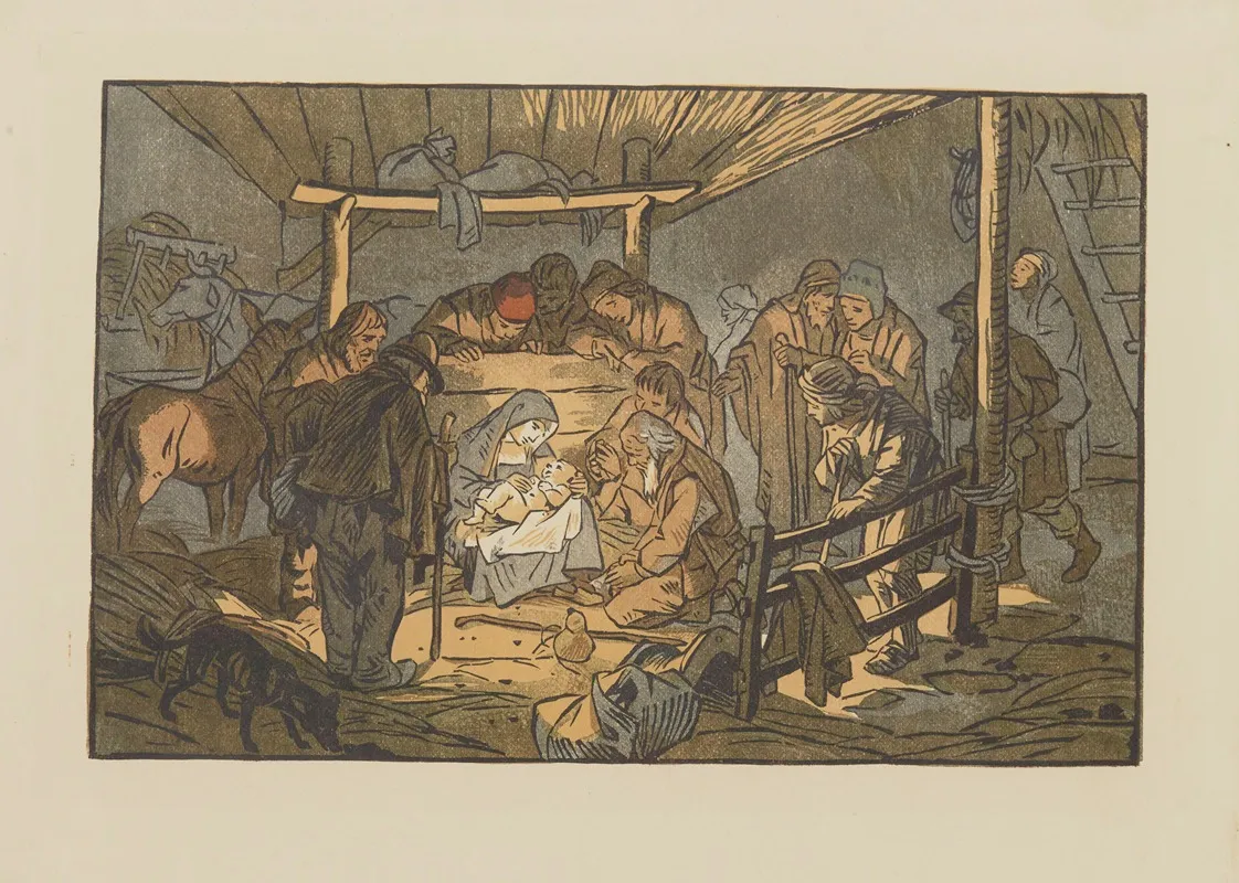 Nativite 2 by Jules Chadel - Canvas Print