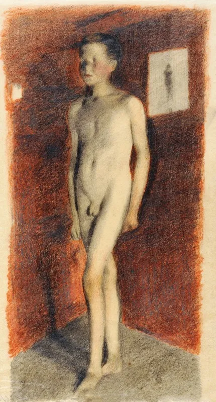 Naturalistischer Knabenakt