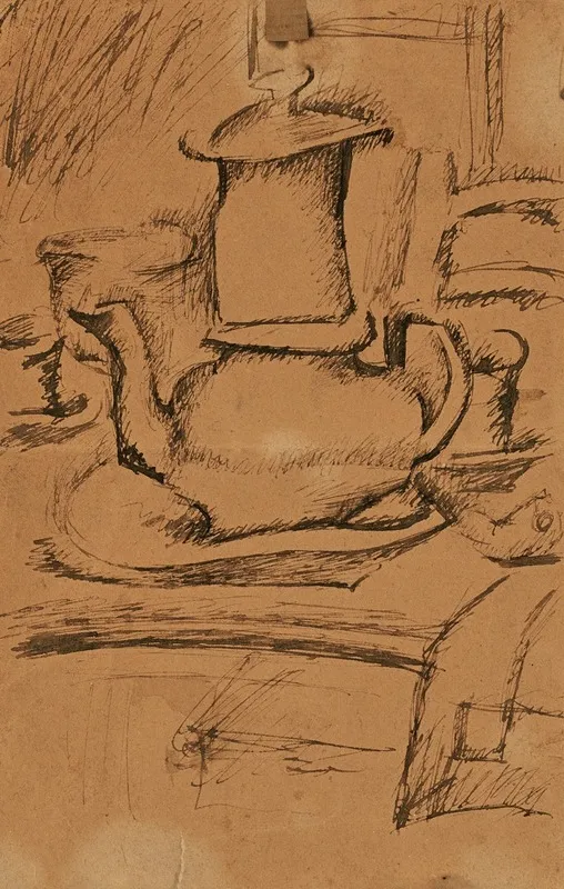 Nature Morte A La Cafetiere by Juan Gris - Canvas Print