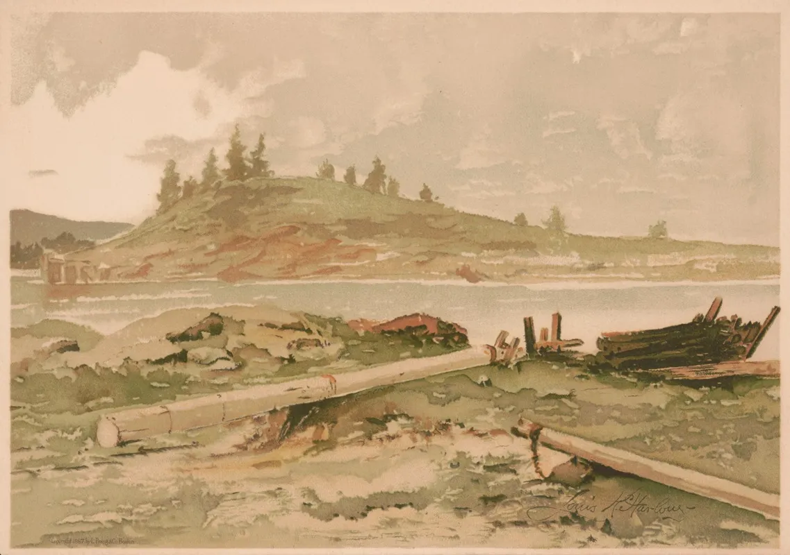 Near Boothbay Harbor Maine Coast by Louis Kinney Harlow - Canvas Print