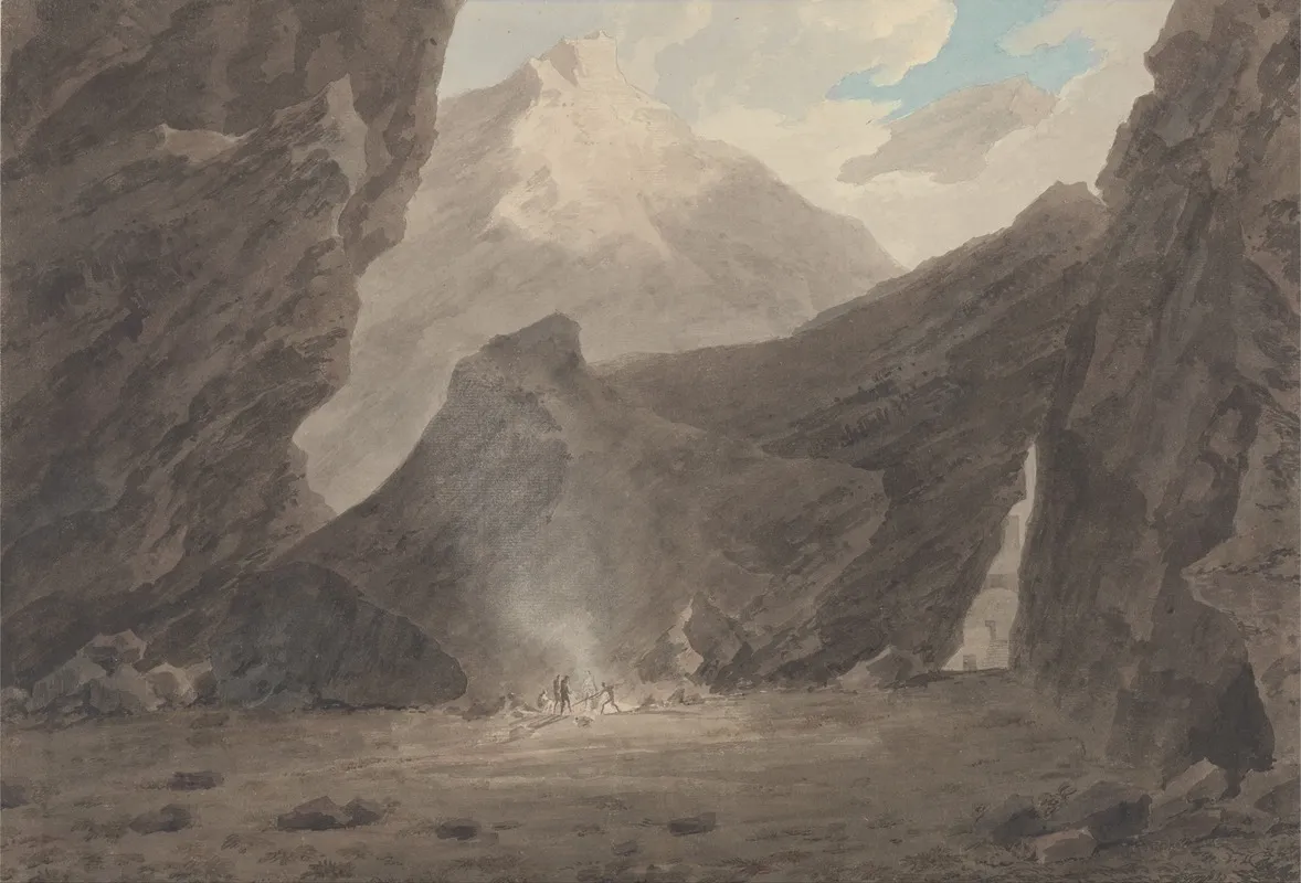 Near Chiavenna In The Grisons by John Robert Cozens - Canvas Print