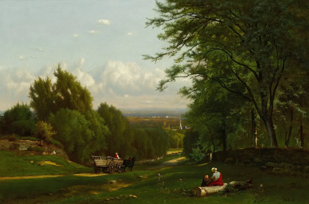 Near Leeds New York 2 by George Inness - Canvas Print