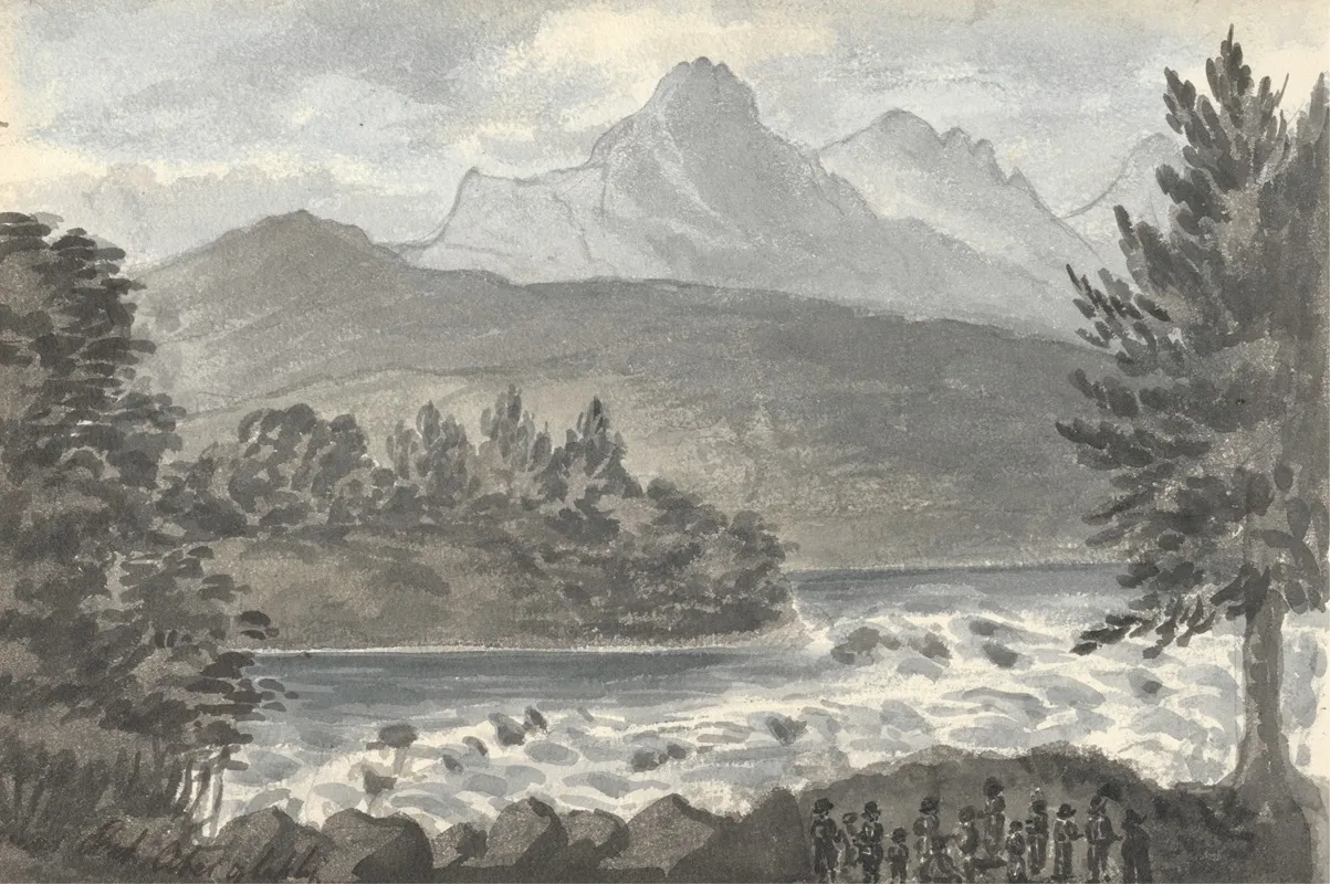 Near Pont Aberglaslin by Anne Rushout - Canvas Print