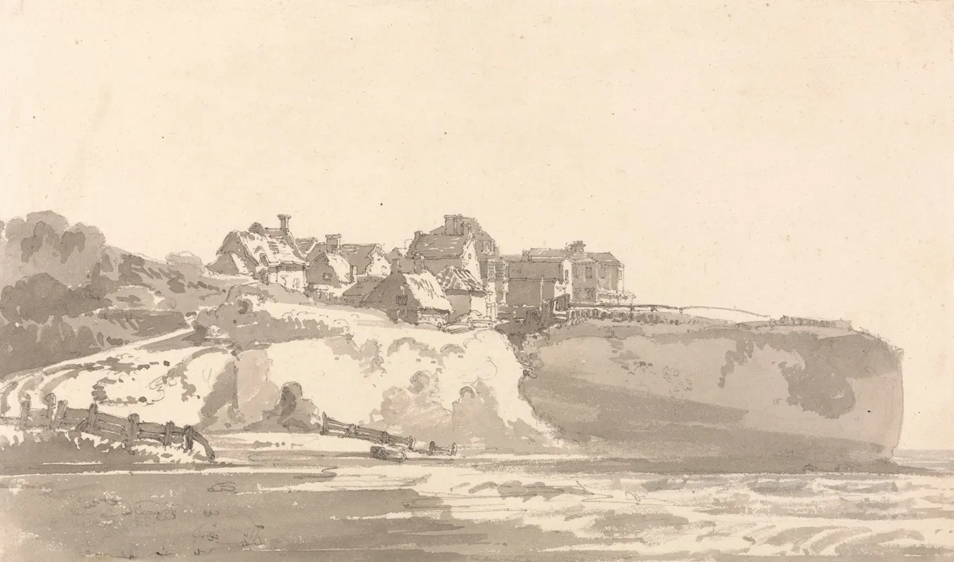 Near Ramsgate Kent by Thomas Girtin - Canvas Print