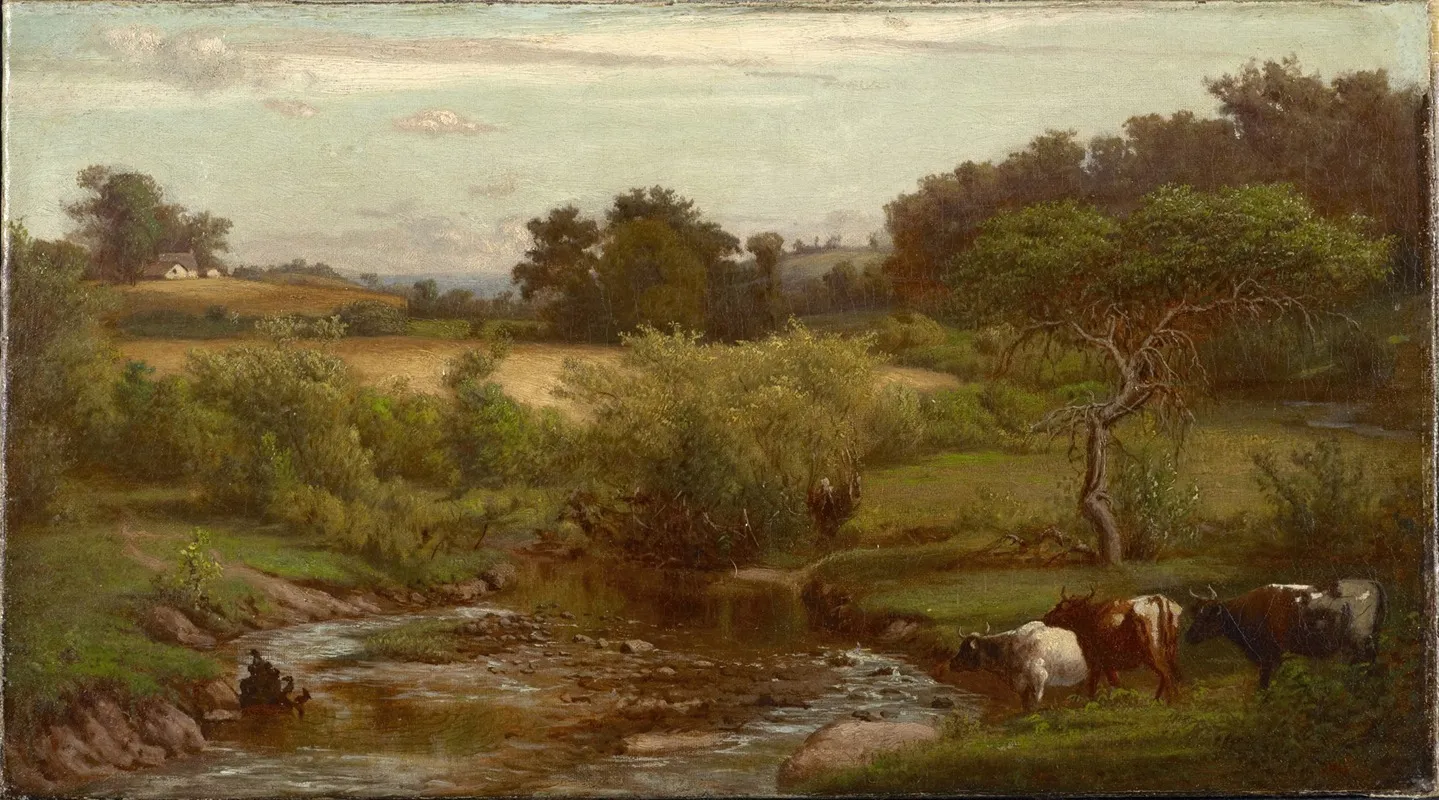 Near Yellow Springs Ohio by Joseph Oriel Eaton - Canvas Print