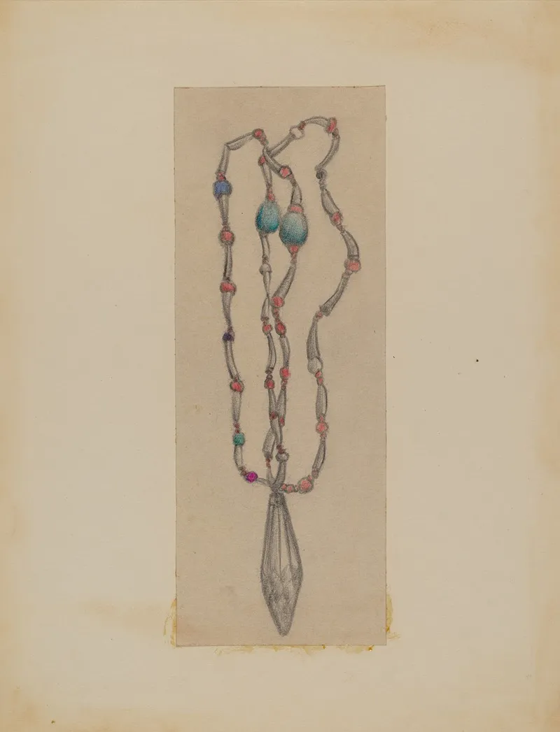 Necklace 6 by George B. Wally - Canvas Print