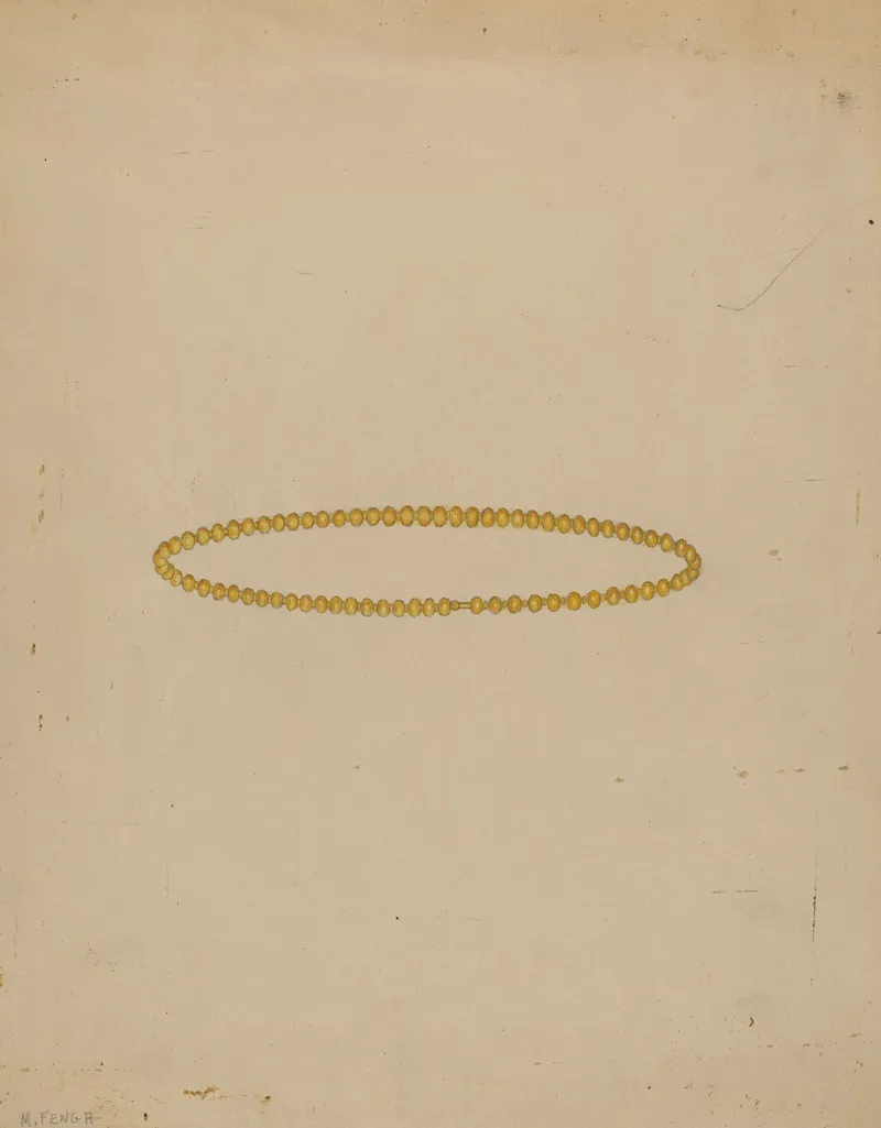 Necklace 9 by Michael Fenga - Canvas Print