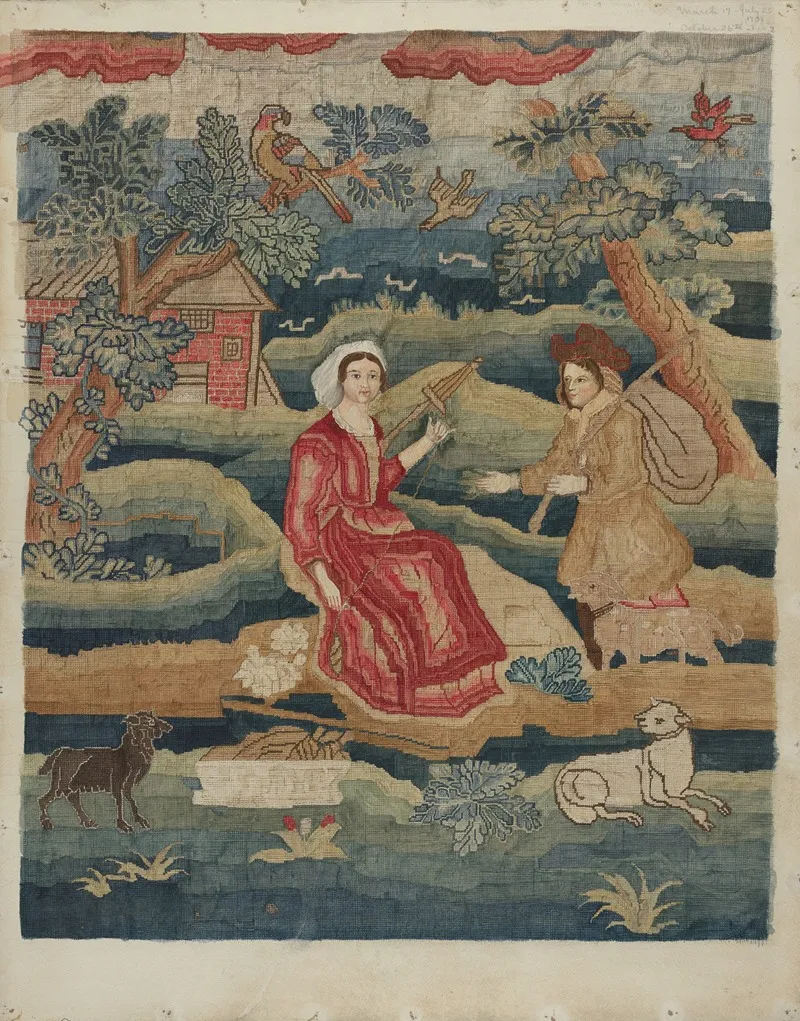 Needlepoint Panel by Phyllis Dorr - Canvas Print