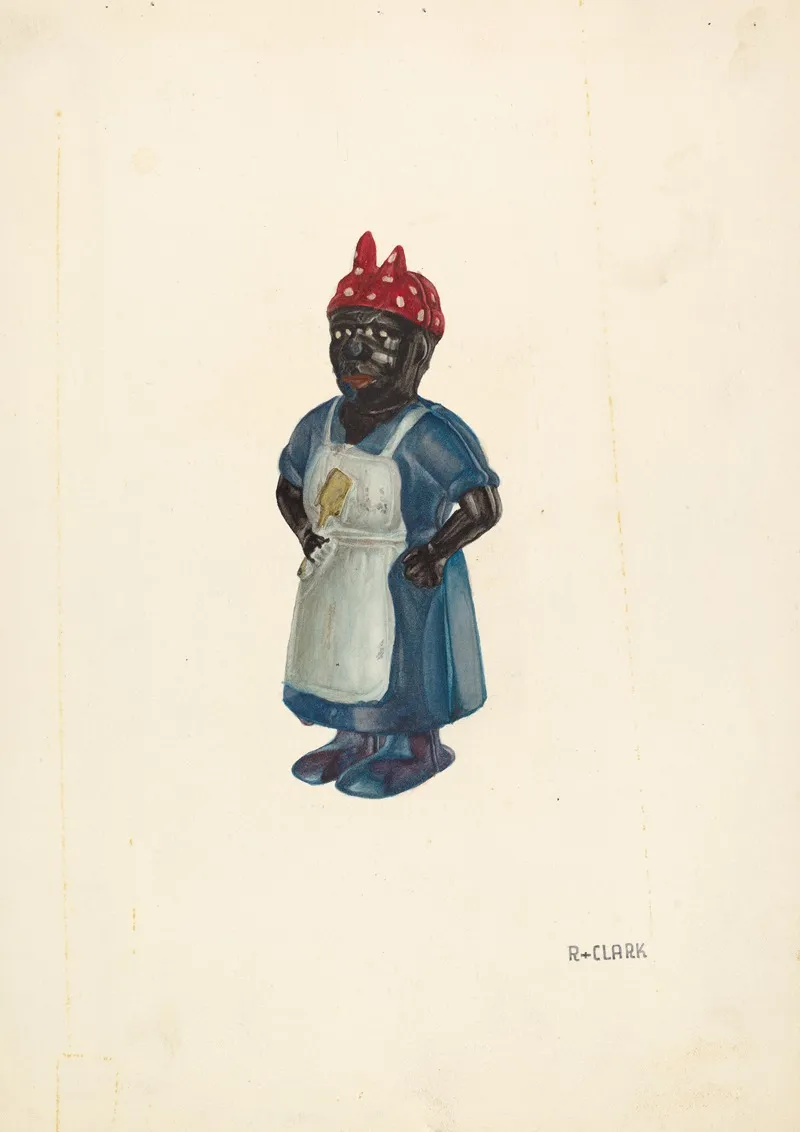 Negro Mammy Bank by Robert Clark - Canvas Print