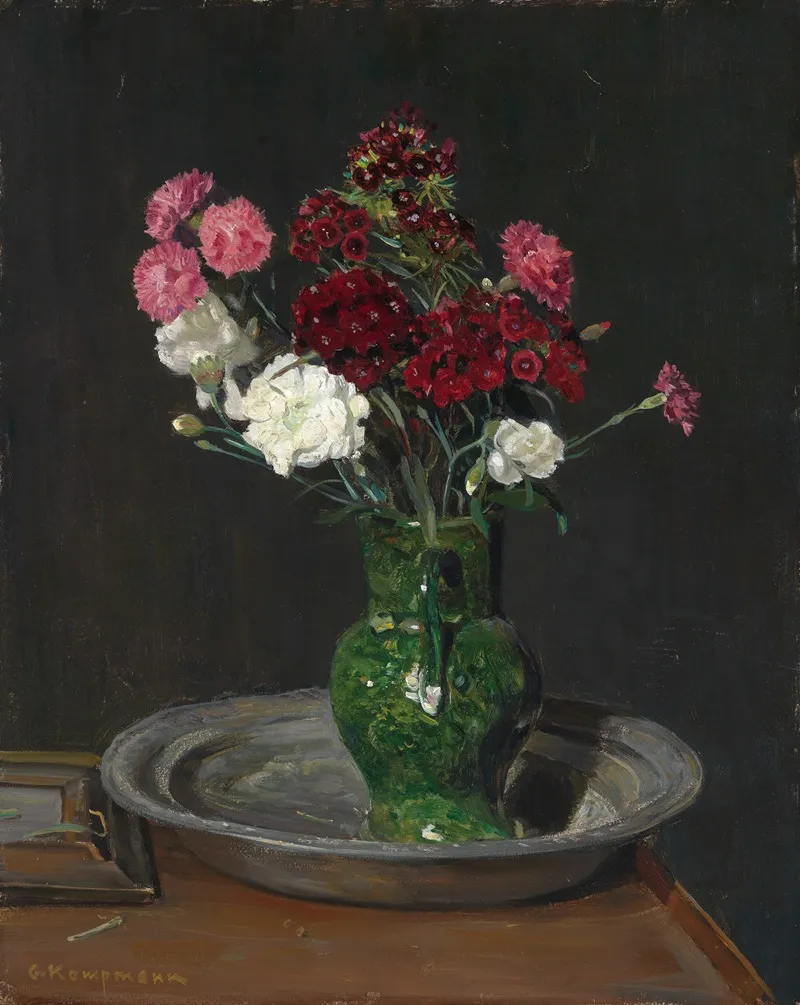 Nelkenstrauss by Gustav Kampmann - Canvas Print