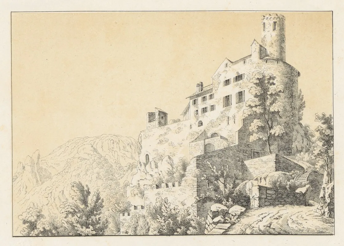 Neu Bechburg by Johann Friedrich Wagner - Canvas Print