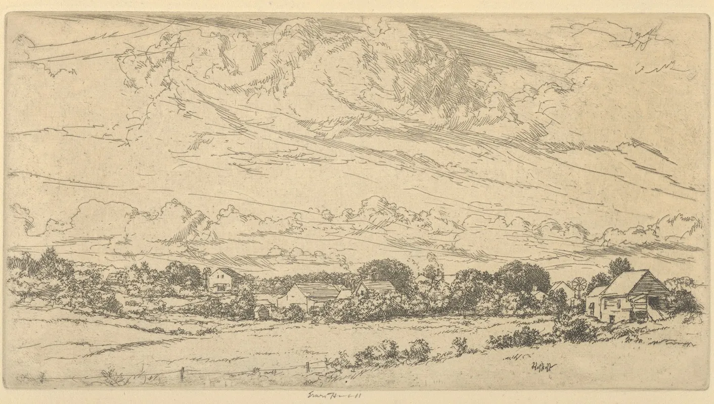 New Meadows Farms by Ernest Haskell - Canvas Print