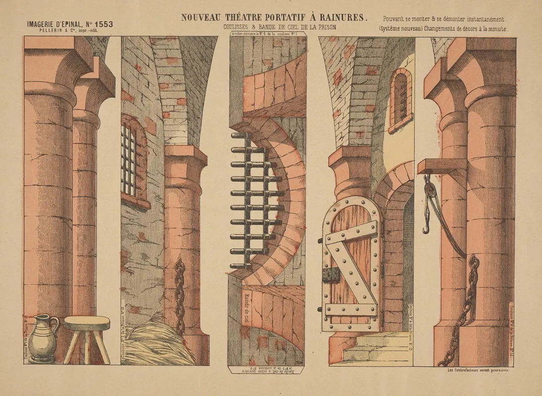 New Portable Theater With Slots Backstage Strip Of Ceiling Of The Prison