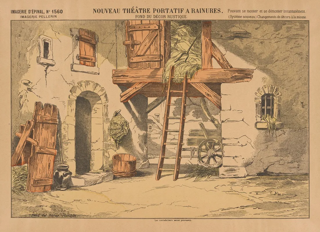 New Portable Theater With Slots Rustic Background Stage Set