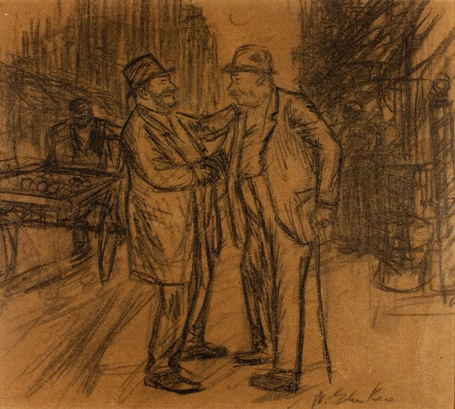 New York East Side by William James Glackens - Canvas Print