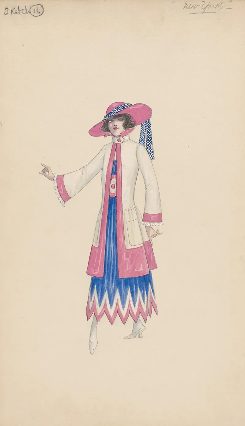 New York Sketch 16 by Will R. Barnes - Canvas Print