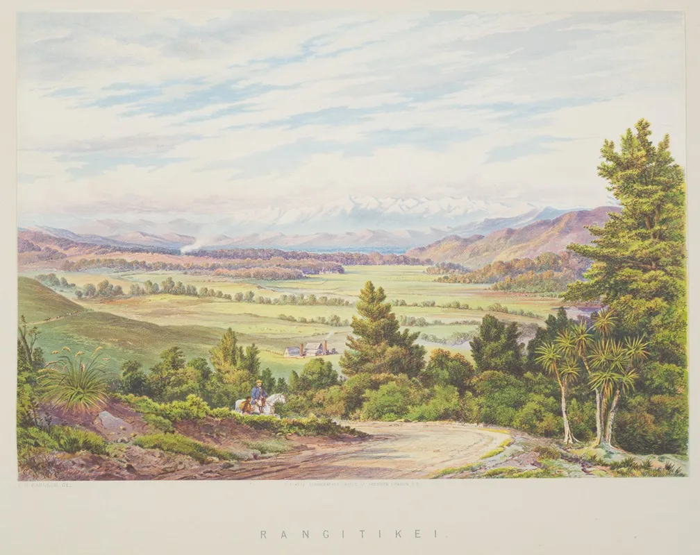 New Zealand Graphic And Descriptive Rangitikei by Charles Decimus Barraud - Canvas Print