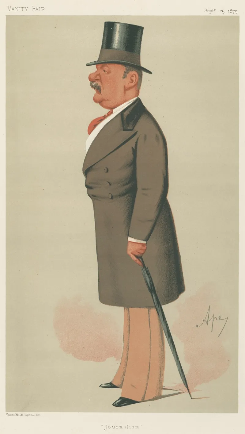 Newspapermen Journalism Mr George Augustus Sala September 25 1875 by Carlo Pellegrini - Canvas Print